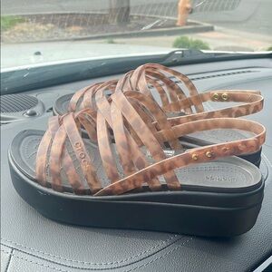 Crocs Women's LiteRide Tortoise Platform Sandals